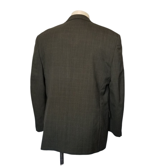 BROWN 100% Wool Two Button Single Breasted Sport Coat/Jacket - Marco Carelli 42R - Picture 5 of 14